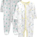Simple Joys by Carter's Unisex Babies' Cotton Footed Sleep and Play, Pack of 2